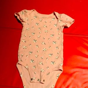 Pink floral onesie